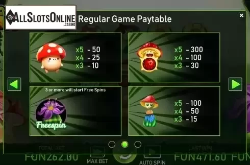 Paytable screen 2