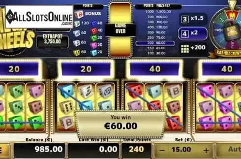 Win Screen. Mega Wheels (Air Dice) from Air Dice