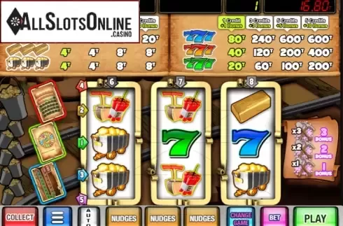 bonus game screen. Mina de Oro from MGA