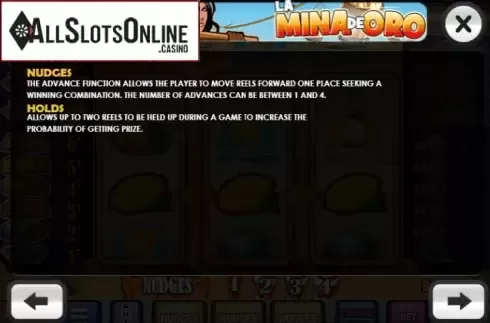 Paytable 2. Mina de Oro from MGA