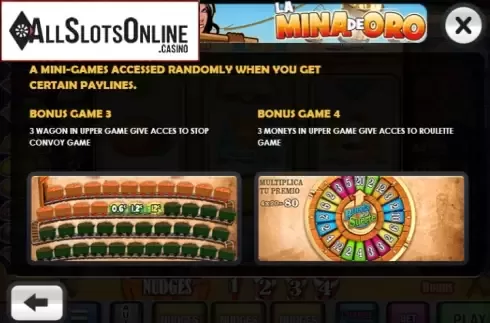 Paytable 4. Mina de Oro from MGA