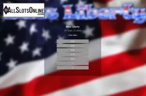 Intro screen. Miss Liberty from Espresso Games