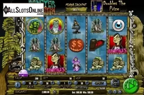 Win Screen. Monster Mash Cash from Habanero