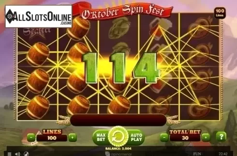 Win Screen 1. October Spin Fest from Spinomenal