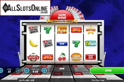 Reel Screen. Paper Wins from Roxor Gaming