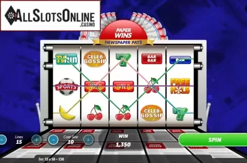 Win Screen 2. Paper Wins from Roxor Gaming