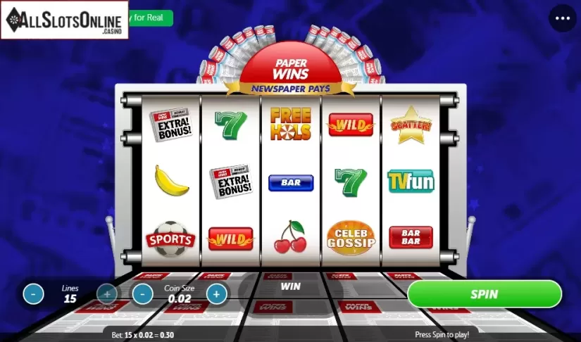 Reel Screen. Paper Wins from Roxor Gaming