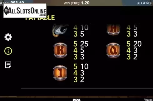Paytable screen 2