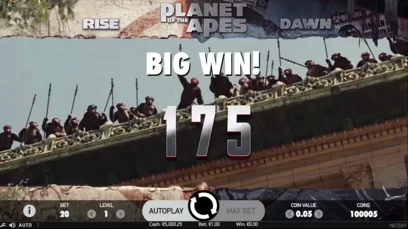 Planet of the Apes slot screenshot 2