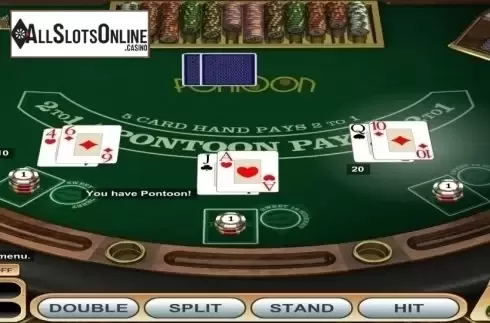 Game Screen. Pontoon Blackjack (Betsoft) from Betsoft