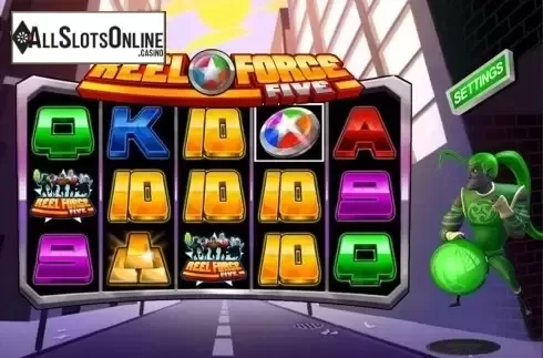 Reels screen. Reel Force Five from CORE Gaming