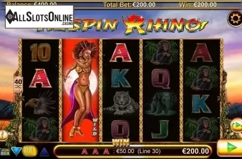 Win. Respin Rhino from Lightning Box