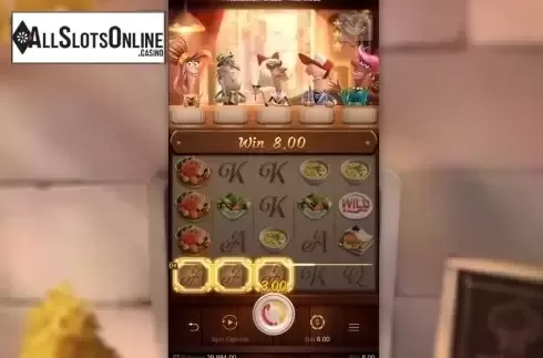 Win Screen. Restaurant Craze from PG Soft