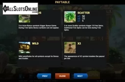 Paytable 2. Robinson from Evoplay Entertainment
