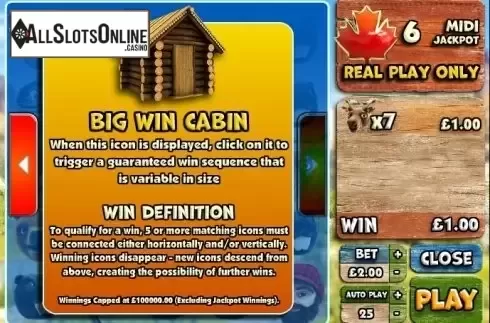 Paytable 4. Rocky Reactors from Big Time Gaming