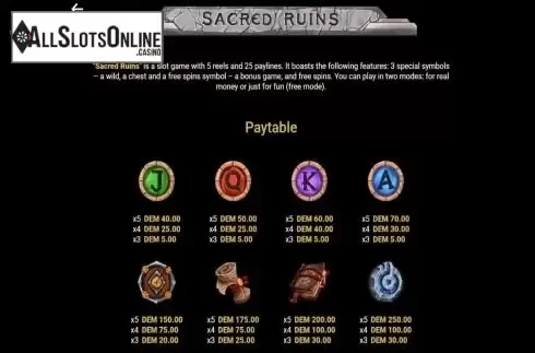 Paytable