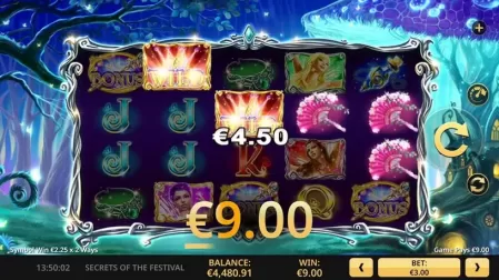 Secrets of the Festival slot screenshot 2