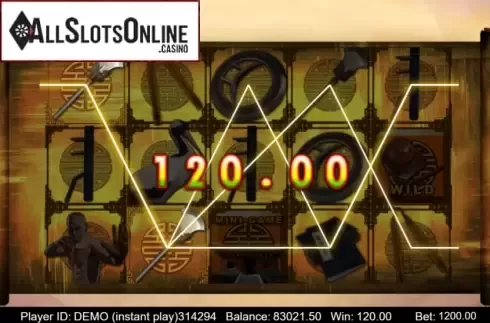 Win Screen. Shaolin from Triple Profits Games