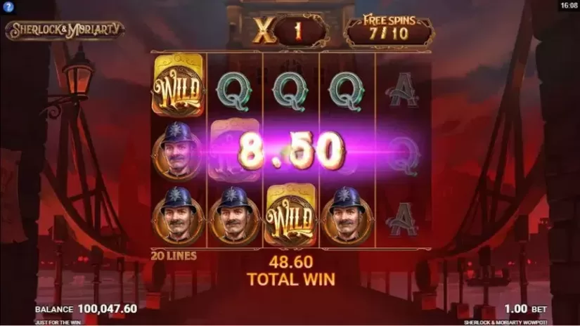 Sherlock and Moriarty WowPot slot screenshot 4