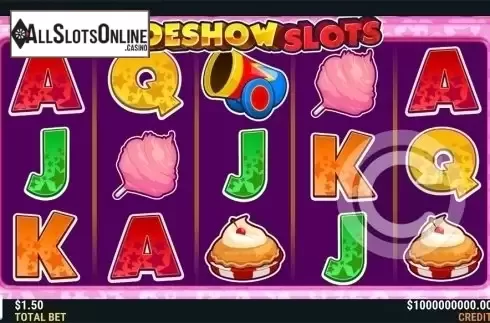 Reels screen. Sideshow Slots from Slot Factory