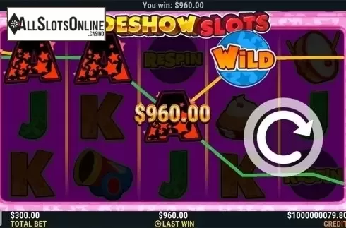 Game workflow 2. Sideshow Slots from Slot Factory