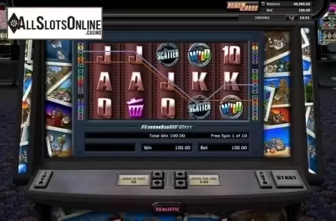 Free spins screen 2. Snapshot from Realistic
