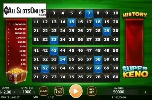 Game Screen 2. Super Keno (KA Gaming) from KA Gaming