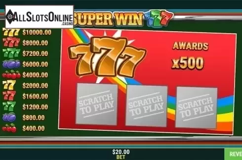 Game workflow 3. Super Win (Slot Factory) from Slot Factory