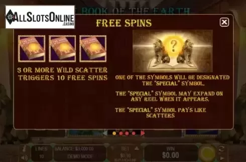 Game Features screen