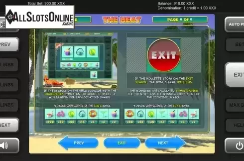 Bonus game screen 2