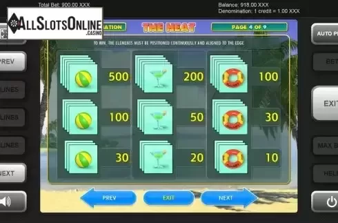 Med paytable screen