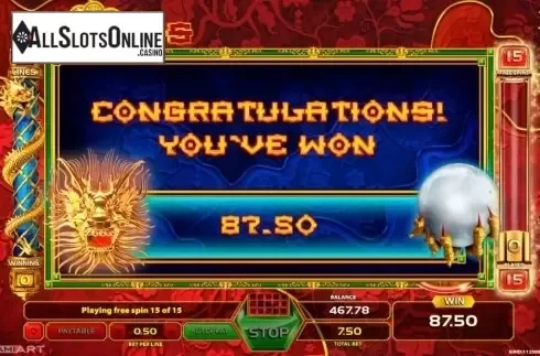 Free Spins Win Screen. Three Kings from GameArt
