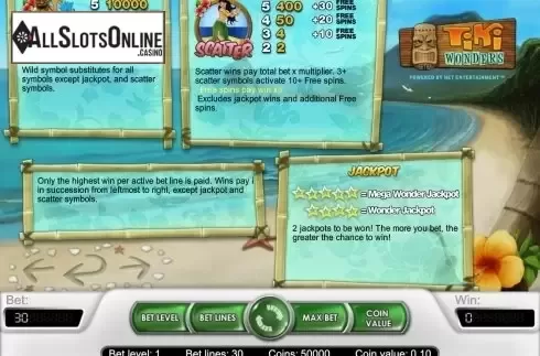 Screen6. Tiki Wonders from NetEnt