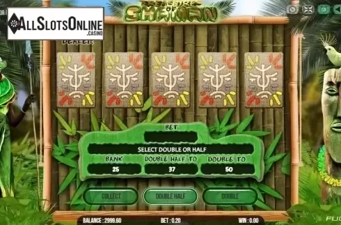 Risk (Double up) game. Treasure Of Shaman from Fugaso