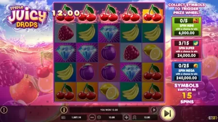 Triple Juicy Drops slot screenshot 2