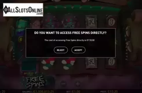 Buy Bonus screen