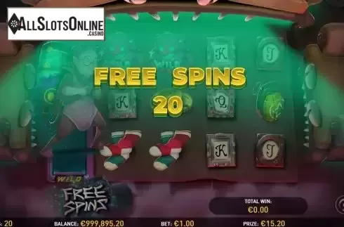 Free Spins screen