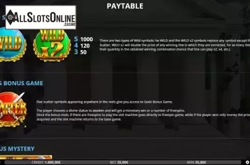 Features screen