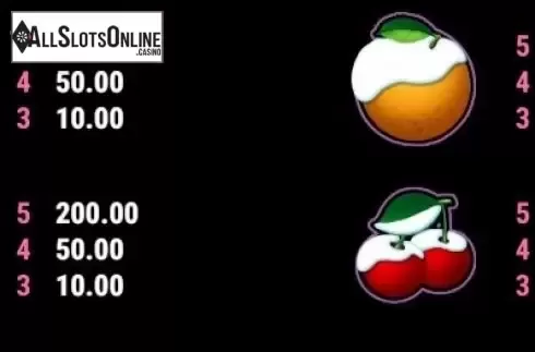 Paytable 2. Wild Rubies Christmas Edition from Gamomat