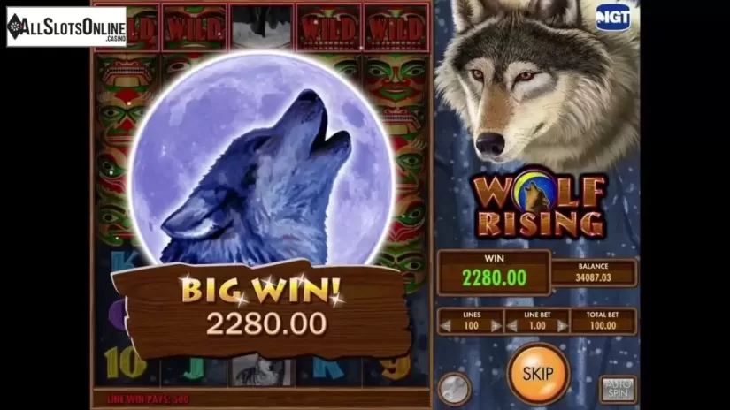 Big win. Wolf Rising from IGT
