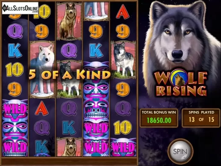 Free spins. Wolf Rising from IGT