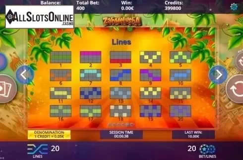 Paylines. Zahmelusha from DLV