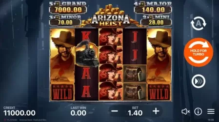 Arizona Heist: Hold and Win slot screenshot 1