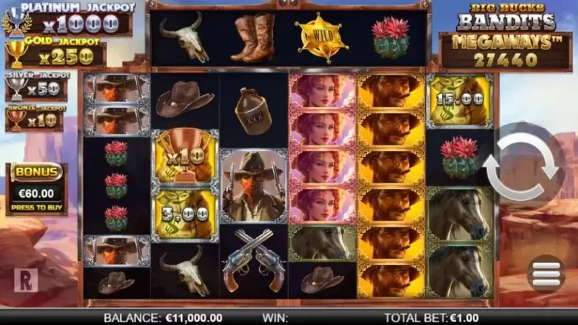 Big Bucks Bandits Megaways slot screenshot