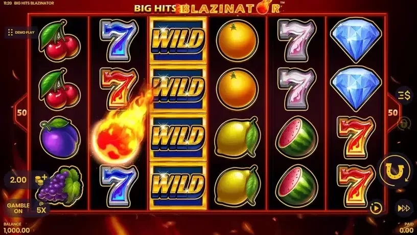 Big Hits Blazinator slot screenshot 1