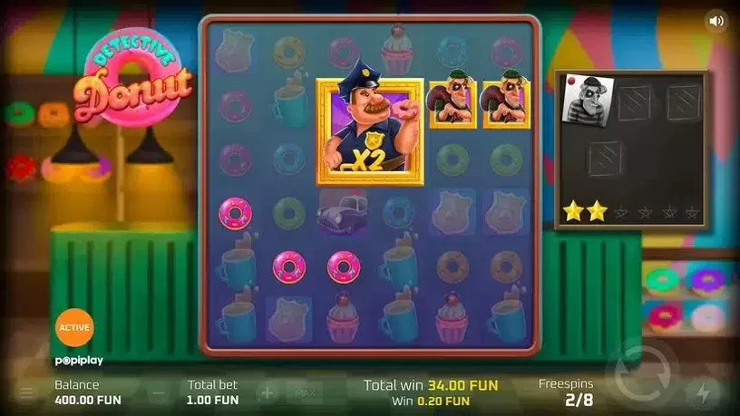 Detective Donut slot screenshot 3