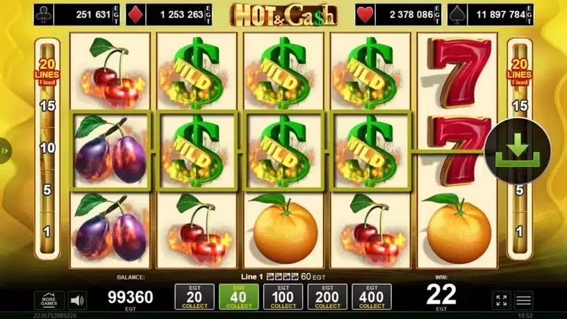 Hot & Cash slot screenshot 3