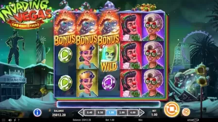 Invading Vegas: Las Christmas slot screenshot 3
