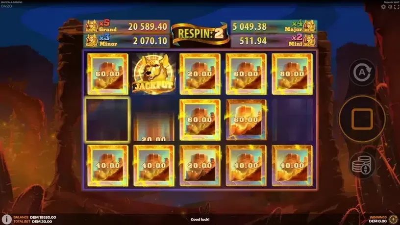 Majestic Wolf slot screenshot 4