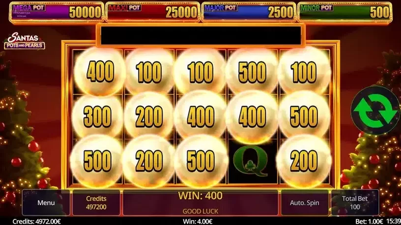 Santa’s Pots and Pearls slot screenshot